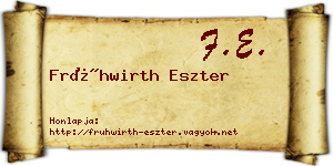 Frühwirth Eszter névjegykártya