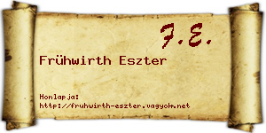 Frühwirth Eszter névjegykártya