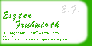 eszter fruhwirth business card
